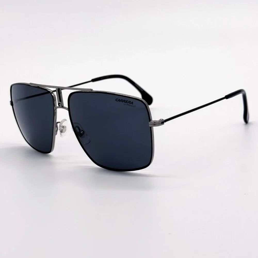 NEW CARRERA 1006/S 0TI7 SUNGLASSES MEN SILVER BLACK AVIATOR EYEWEAR CARRERA